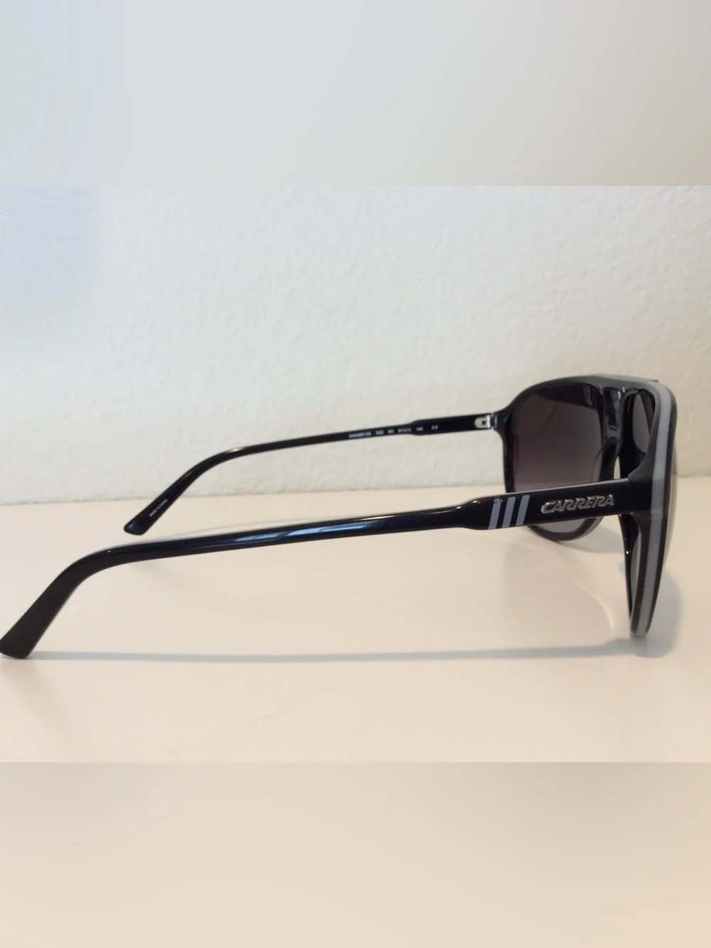 Carrera Black Aviator Sunglasses with Dark Gradient Lenses